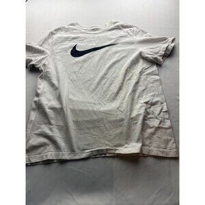 Nike Tee Shirt Mens Size XL White Swoosh Graphic Print Short Sleeve Athleisure